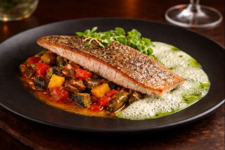 Lachsforelle mit Ratatoille