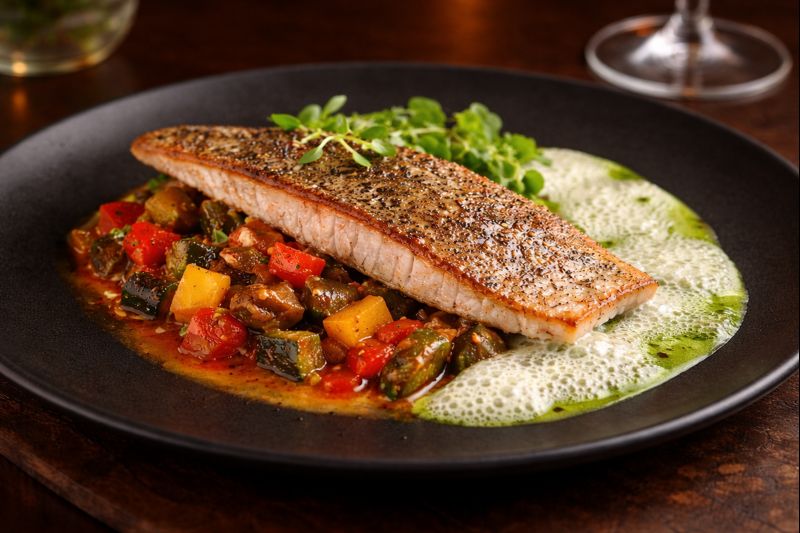 Lachsforelle mit Ratatoille